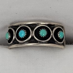 Vintage Tourquose Silver Ring Indian Jewelry
